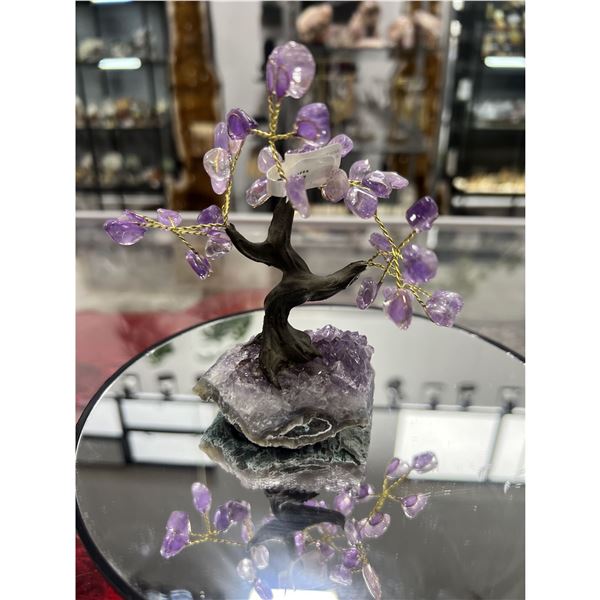 4.5 inch AMETHYST CRYSTAL TREE WITH AMETHYST BASE WITH 7 BRANCH