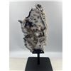 Image 1 : 7 INCH BLACK AND WHITE NATURAL FORMATION AGATE SLICE