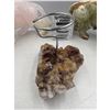 Image 2 : 4.6 INCH  HIGH GRADE CITRINE CANDLE HOLDER (HEATED AMETHYST)