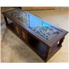 Image 11 : Wooden Coffee Table w/ Carved Top & 2-Door Cabinet 60" x 20" x 17"H