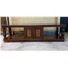 Image 2 : Wooden Coffee Table w/ Carved Top & 2-Door Cabinet 60" x 20" x 17"H