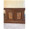 Image 4 : Wooden Coffee Table w/ Carved Top & 2-Door Cabinet 60" x 20" x 17"H