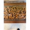 Image 6 : Wooden Coffee Table w/ Carved Top & 2-Door Cabinet 60" x 20" x 17"H