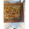 Image 8 : Wooden Coffee Table w/ Carved Top & 2-Door Cabinet 60" x 20" x 17"H