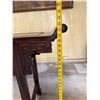Image 14 : Carved Wooden Entry Table w/ Scrolled Ends 49" x 14" x 33"H