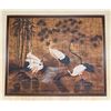 Image 1 : Large Cranes on the River Artwork by B. Joseph 63" x 51", Framed