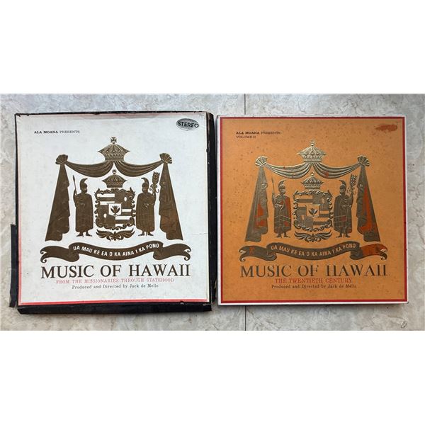 Qty 2 Music of Hawaii  Record Sets: From The Missionaries Through Statehood & The Twentieth Century