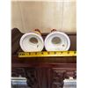 Image 5 : Qty 2 Ceramic Candlestick Holders Hand Painted by Milson & Louis 4" Dia, 10"H