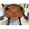 Image 15 : Carved Round Tea Table Set w/ 4 Matching Nesting Stools 30" Dia, 19"H
