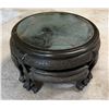 Image 1 : Carved Round Tea Table Set w/ 4 Matching Nesting Stools 30" Dia, 19"H
