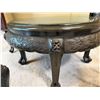 Image 5 : Carved Round Tea Table Set w/ 4 Matching Nesting Stools 30" Dia, 19"H