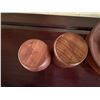 Image 3 : Wooden Hurricane Lamp & 2 Candle Holders, Misc Sizes