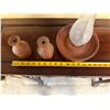 Image 9 : Wooden Hurricane Lamp & 2 Candle Holders, Misc Sizes