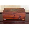 Image 1 : Carved Wooden Box w/ Hinged Lid 11" x 6" x 4"H