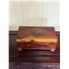 Image 4 : Carved Wooden Box w/ Hinged Lid 11" x 6" x 4"H