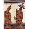 Image 2 : Qty 2 Carved Wooden Asian Sculptures, Misc Sizes