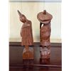 Image 3 : Qty 2 Carved Wooden Asian Sculptures, Misc Sizes
