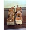Image 4 : Qty 2 Carved Wooden Asian Sculptures, Misc Sizes