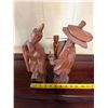 Image 5 : Qty 2 Carved Wooden Asian Sculptures, Misc Sizes
