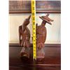 Image 6 : Qty 2 Carved Wooden Asian Sculptures, Misc Sizes