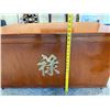 Image 11 : Wooden Chest w/ Asian Characters, Handles & Inside Drawer 36" x 20" x 20"H