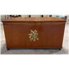 Image 1 : Wooden Chest w/ Asian Characters, Handles & Inside Drawer 36" x 20" x 20"H