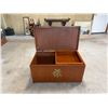 Image 2 : Wooden Chest w/ Asian Characters, Handles & Inside Drawer 36" x 20" x 20"H