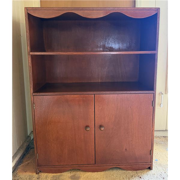 Wooden Hutch w/ Upper Shelving & 2-Door Cabinet Base 36" x 16" x 49"H