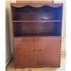 Image 1 : Wooden Hutch w/ Upper Shelving & 2-Door Cabinet Base 36" x 16" x 49"H