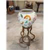 Image 2 : Franklin Mint The Vase of the Golden Carp by Zhe Zhou Jiang on Stand 12" Dia,  34"H