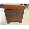 Image 15 : Carved Wooden Chest w/ Hinged Lid Made in Hong Kong 40" x 21" x 23"H
