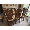 Image 11 : Oval Wooden Dining Table w/ Leaf Extension 80" x 44" x 30"H  & 8 Chairs 18" x 45"H