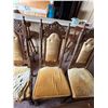 Image 9 : Oval Wooden Dining Table w/ Leaf Extension 80" x 44" x 30"H  & 8 Chairs 18" x 45"H