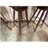 Image 3 : Qty 3 Wooden Bar-Height Chairs w/ Footrests 18" x 15" x 41"H
