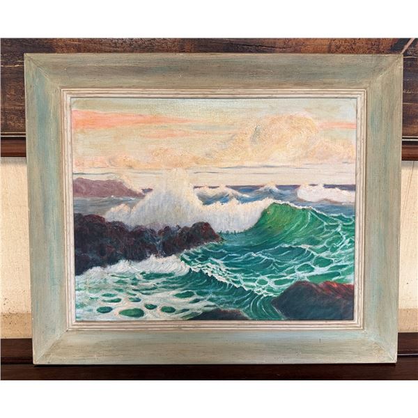 Ocean Artwork Copy of Lional Waldens Laie 25" x 21", Framed