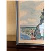 Image 2 : Molokai Mule Trail to Kalaupapa Artwork by Guy Buffet (?) 15.5" x 15", Framed