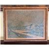 Image 1 : Canal de l'Ourcq Artwork by Alfred Sisley 19" x 15", Framed