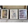 Image 1 : Qty 3 Asian Artworks 16" x 21", Framed