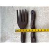 Image 5 : Large Carved Wooden Spoon & Fork 21"L
