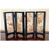 Image 1 : Asian 4-Panel Cork Diorama Folding Screen Approx 12"L x 7.5"H