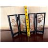 Image 5 : Asian 4-Panel Cork Diorama Folding Screen Approx 12"L x 7.5"H