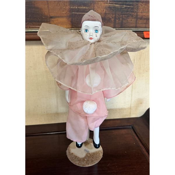 Dollymaster Painted Crying Clown on Stand