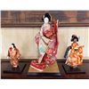 Image 1 : Qty 3 Asian Figurines on Stands, Misc Sizes