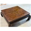 Image 6 : Low Wooden Table w/ Curved Legs 42" x 42" x 15"H