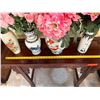 Image 6 : Qty 4 Asian Floral Vases w/ Artificial Flowers, Misc Sizes