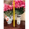 Image 7 : Qty 4 Asian Floral Vases w/ Artificial Flowers, Misc Sizes