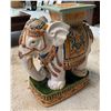 Image 1 : Ceramic White Elephant Plant Stand 18" x 8" x 22"H