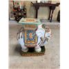 Image 2 : Ceramic White Elephant Plant Stand 18" x 8" x 22"H