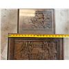 Image 10 : Set of 4 Carved Wooden Nesting Tables 18" x 13" x 26" (largest)