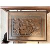 Image 4 : Set of 4 Carved Wooden Nesting Tables 18" x 13" x 26" (largest)